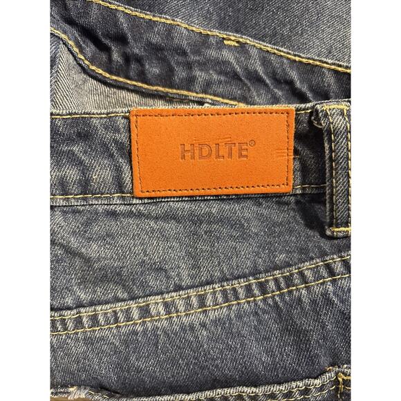 HDLTE women's Boyfriends Jeans Wide Legs. Size Large.NWT - Picture 5 of 9